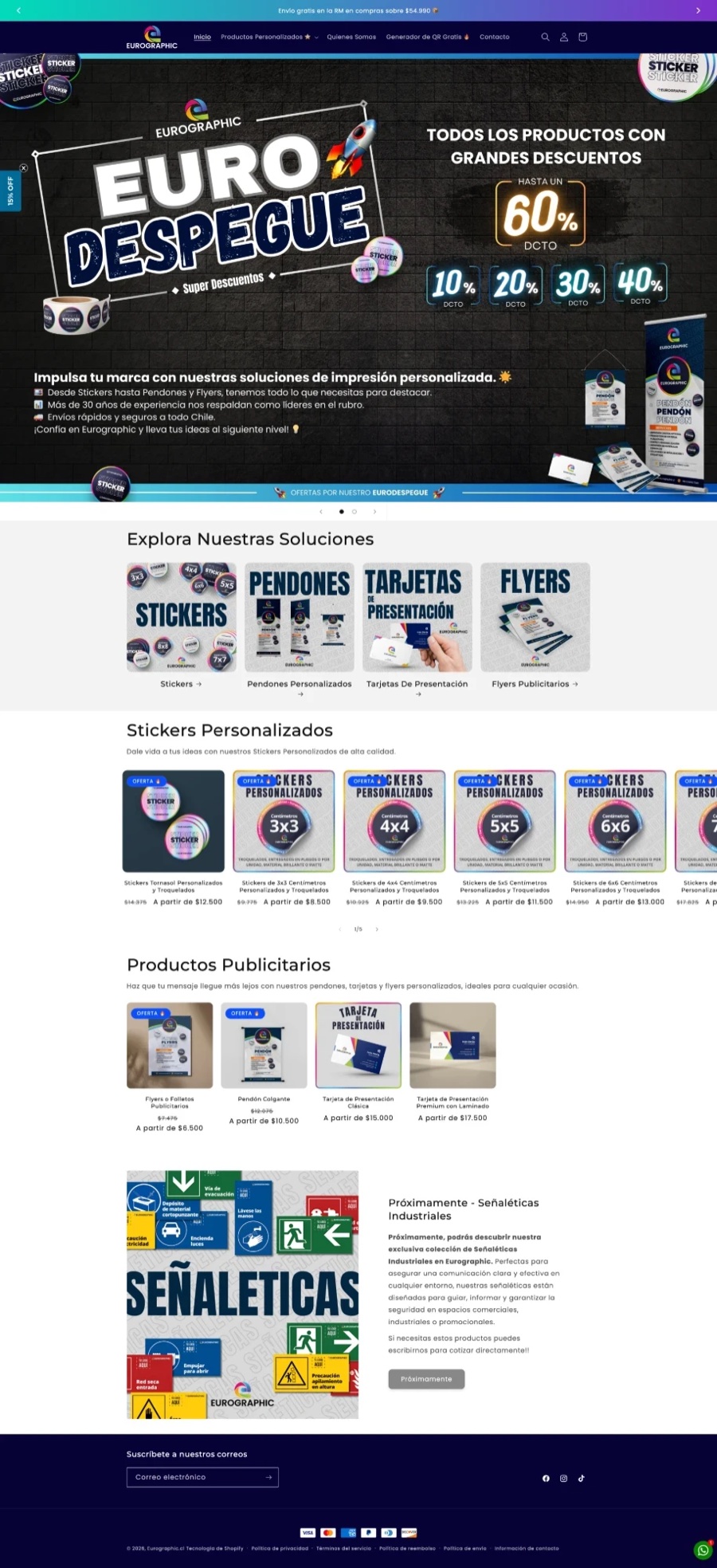 Eurographic — tienda online hecha por Astroting