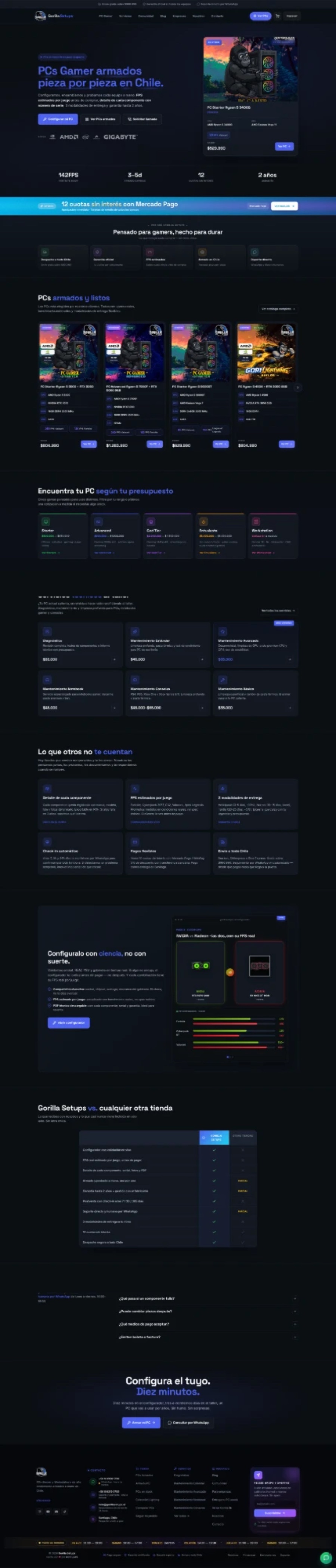 Gorilla Setups — tienda online hecha por Astroting